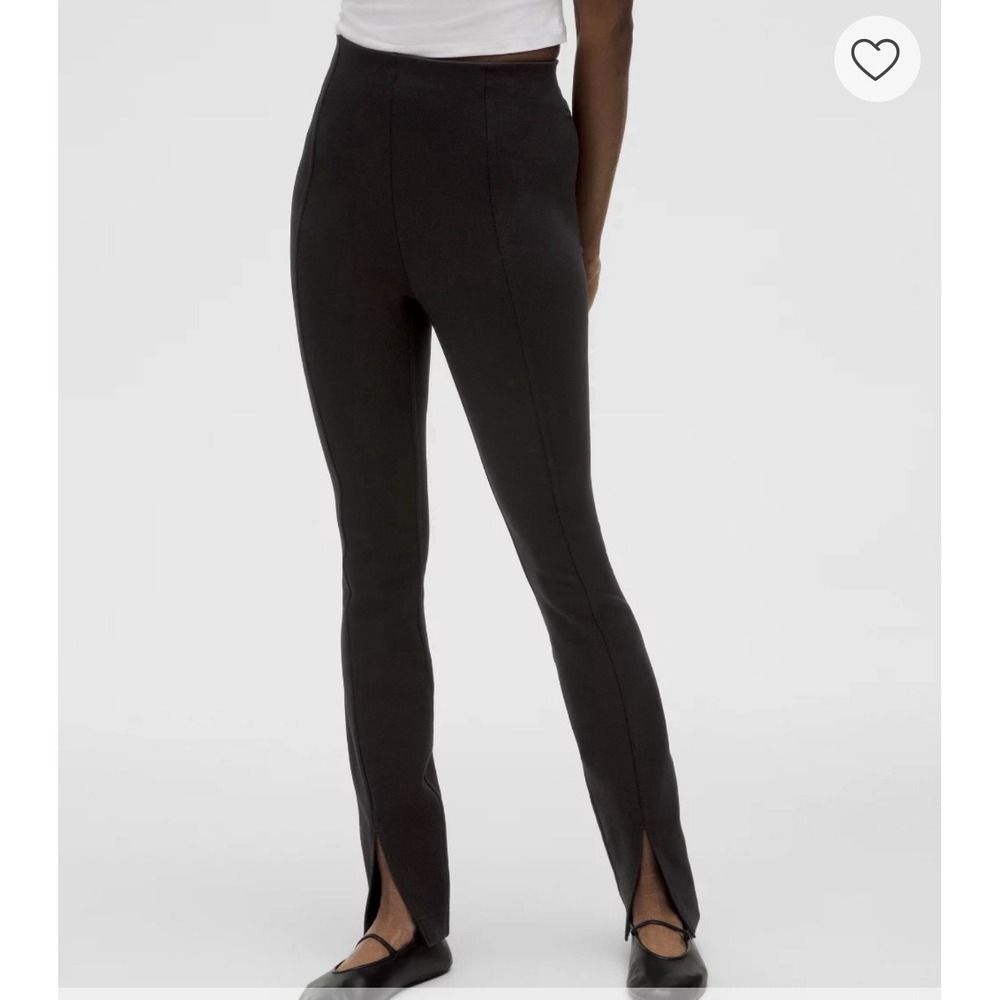 Lululemon‎ Black Stretch Knit High Rise Casual Pants L